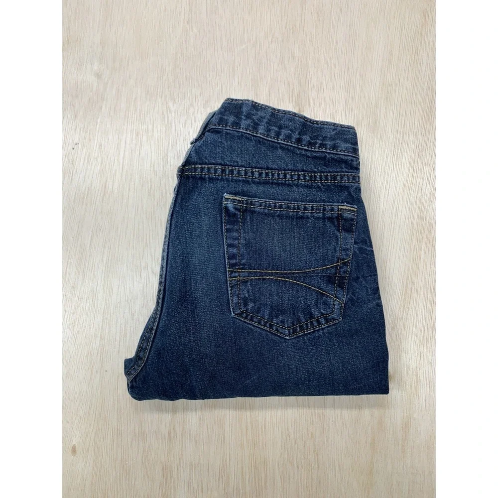 Arizona Boys Size 14 Regular (28x28) Slim Straight Leg Denim Jeans Blue Denim